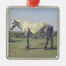 フィールドに灰色の馬(Rosa Bonheur) メタルオーナメント