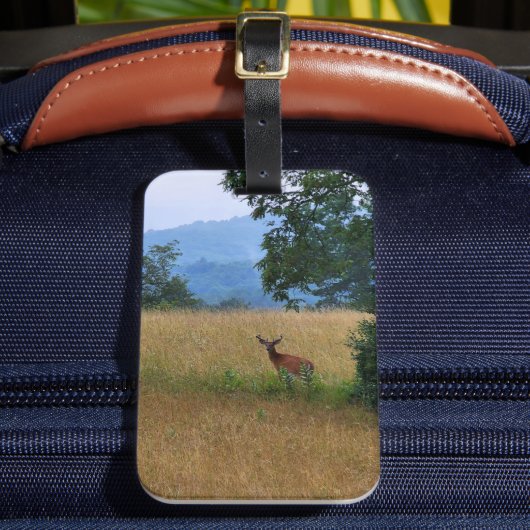 フィールドに立つバック ラゲッジタグ (正面インサイチュ2)