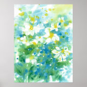 'フィールドのデイジー'抽象芸術 ポスター (正面)