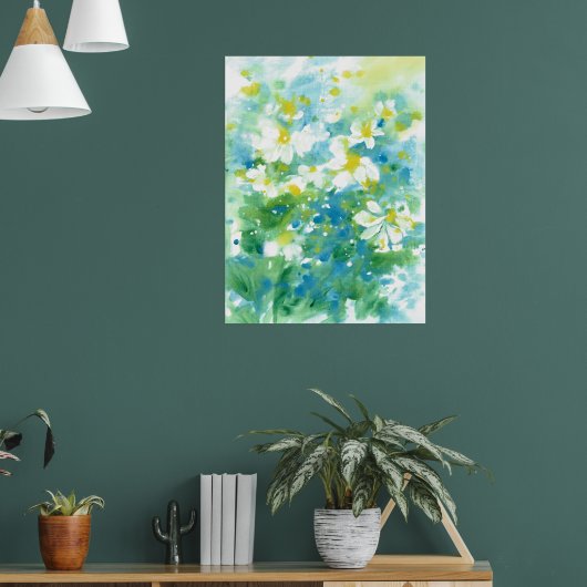 'フィールドのデイジー'抽象芸術 ポスター (リビング1)