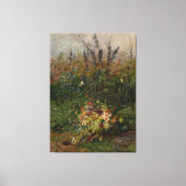 フィールドの夏の花 キャンバスプリント (正面)