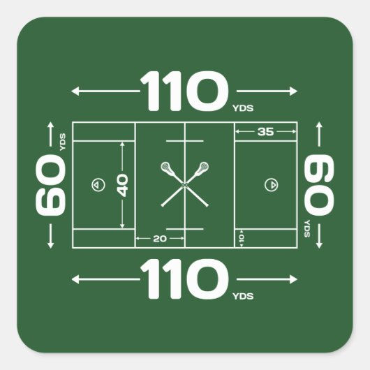 フィールドの寸法 スクエアシール (正面)