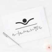 フィールドの数式 長方形シール (封筒)