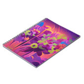 フィールドの花カラフル抽象芸術デジタルアート ノートブック (左側)