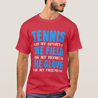 フィールドは僕のホームだ!友達と一緒にスポーツをしよう グラブ Tシャツ