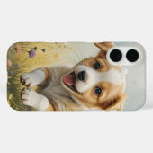 フィールドよくはしゃぐiPhone / iPadケースで子犬 Case-Mate iPhoneケース (裏面 (横))