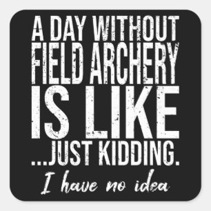 フィールドアーチェリーおもしろいスポーツギフト スクエアシール