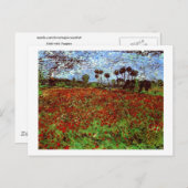 フィールドウィズポピーズヴァンゴッホファインアート ポストカード (正面/裏面)