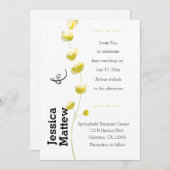 フィールドエレガントフラワーボホ結婚式招待状 招待状 (正面/裏面)