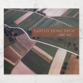 フィールドキルテッドランドスケープ自然グリーンエアーショット ビールラベル (シングルラベル)