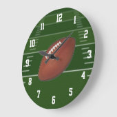 フィールドクロック上のフットボール ラージ壁時計 (傾斜)