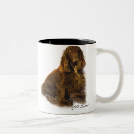 フィールドスパニエル犬アートギフト ツートーンマグカップ