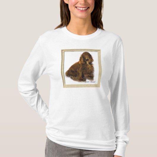 フィールドスパニエル犬アートギフト Tシャツ (正面)