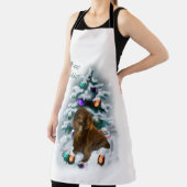 フィールドスパニエル犬クリスマス エプロン (インサイチュ)