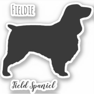 フィールドスパニエル犬ドッグシルエットフィールドビニールステッカー シール