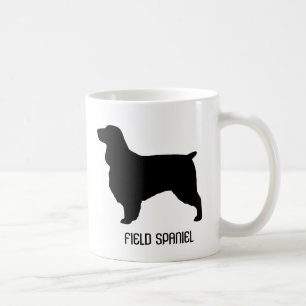 フィールドスパニエル犬ドッグブリードシルエットカスタム コーヒーマグカップ