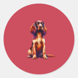 フィールドスパニエル犬ドッグ ラウンドシール