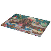 フィールドスパニエル犬休日ベーキング:フェスティバルクリスマス カッティングボード (角)