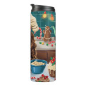 フィールドスパニエル犬休日ベーキング:フェスティバルクリスマス タンブラー (回転右)