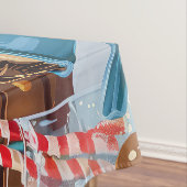 フィールドスパニエル犬休日ベーキング:フェスティバルクリスマス テーブルクロス (インサイチュ)