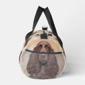 フィールドスパニエル犬絵を描ズローンキュートオリジナルドッグアート ダッフルバッグ (右)