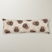 フィールドスパニエル犬絵を描ズローンキュートオリジナルドッグアート ボディピロー (裏面)