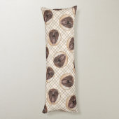 フィールドスパニエル犬絵を描ズローンキュートオリジナルドッグアート ボディピロー (裏面 (縦))