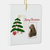 フィールドスパニエル犬 セラミックオーナメント (右)