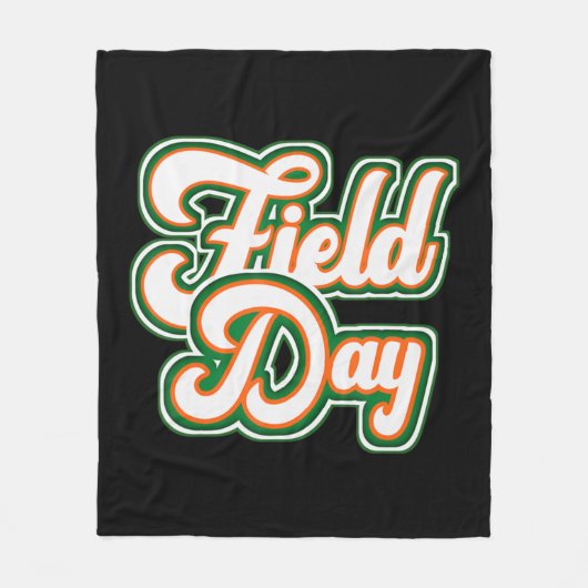 フィールドデイオレンジフィールドデイゲームアダルト先生 フリースブランケット (正面)