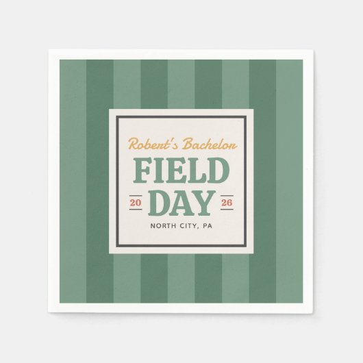 フィールドデイバチュラーパーティ スタンダードカクテルナプキン (正面)