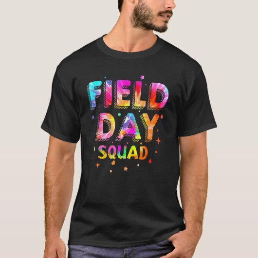 フィールドデイ部 タイダイ 最終登校日 先生 Tシャツ (正面)