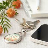 フィールドデジタルキーチェーンにピンクの野生の花 キーホルダー (側面)