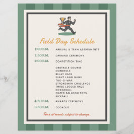 フィールドデーの独身パーティーイベントスケジュール チラシ