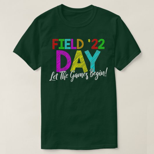 フィールドデー2022ゲームが学校の子供を始める Tシャツ (デザイン正面)