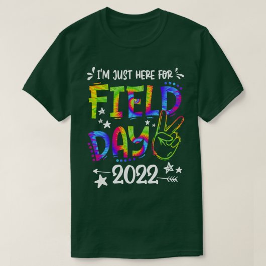 フィールドデー2022スクールフィールドデーTのためにここにいる Tシャツ (デザイン正面)