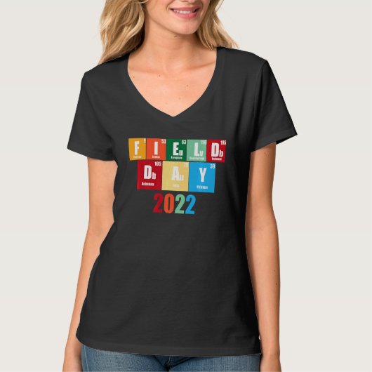 フィールドデー2022周期表化学者先生男性 Tシャツ (正面)
