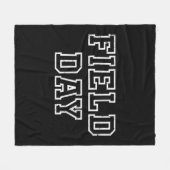 フィールドデー2022学校の先生子供と家族 フリースブランケット (正面(横))