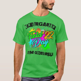 フィールドデー2022幼稚園ゲームを開始Ki Tシャツ