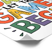 フィールドデー2025ゲームを開始先生子供F ポスター (角)