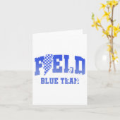 フィールドデー2025ブルーチームフィールドトリップカラーチームティー カード (黄色い花)