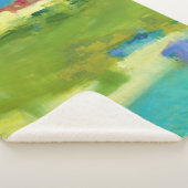 フィールドノート – 抽象芸術グリーンアート シェルパブランケット (3/4)