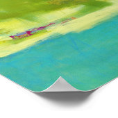 フィールドノート – 抽象芸術グリーンアート ポスター (角)