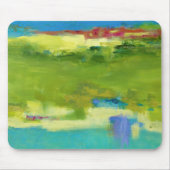 フィールドノート – 抽象芸術グリーンアート マウスパッド (正面)