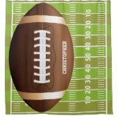 フィールドパーソナライズされたでグリッド鉄サッカー シャワーカーテン (正面)