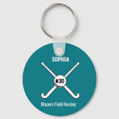 フィールドパーソナライズされたホッケーチーム名ジャージー番号 キーホルダー (裏面)