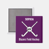 フィールドパーソナライズされたホッケーチーム名ジャージー番号 マグネット (正面/裏面)