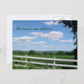 フィールドフェンス農村生活新しい住所 案内ポストカード (正面/裏面)