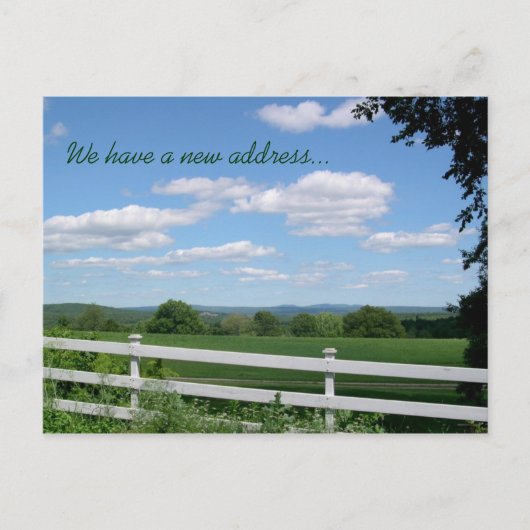 フィールドフェンス農村生活新しい住所 案内ポストカード (正面)