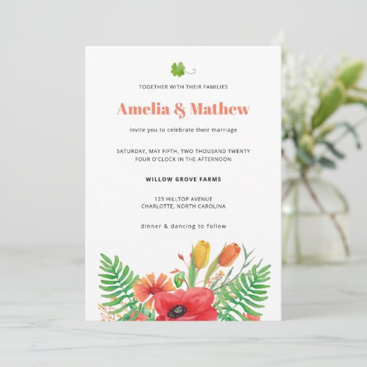 フィールドフラワーズ ウェディング 招待状 (スタンド正面)