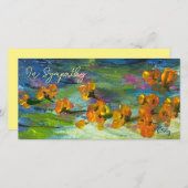 フィールドフラワーブルースフラットサンキューカード サンキューカード (正面/裏面)